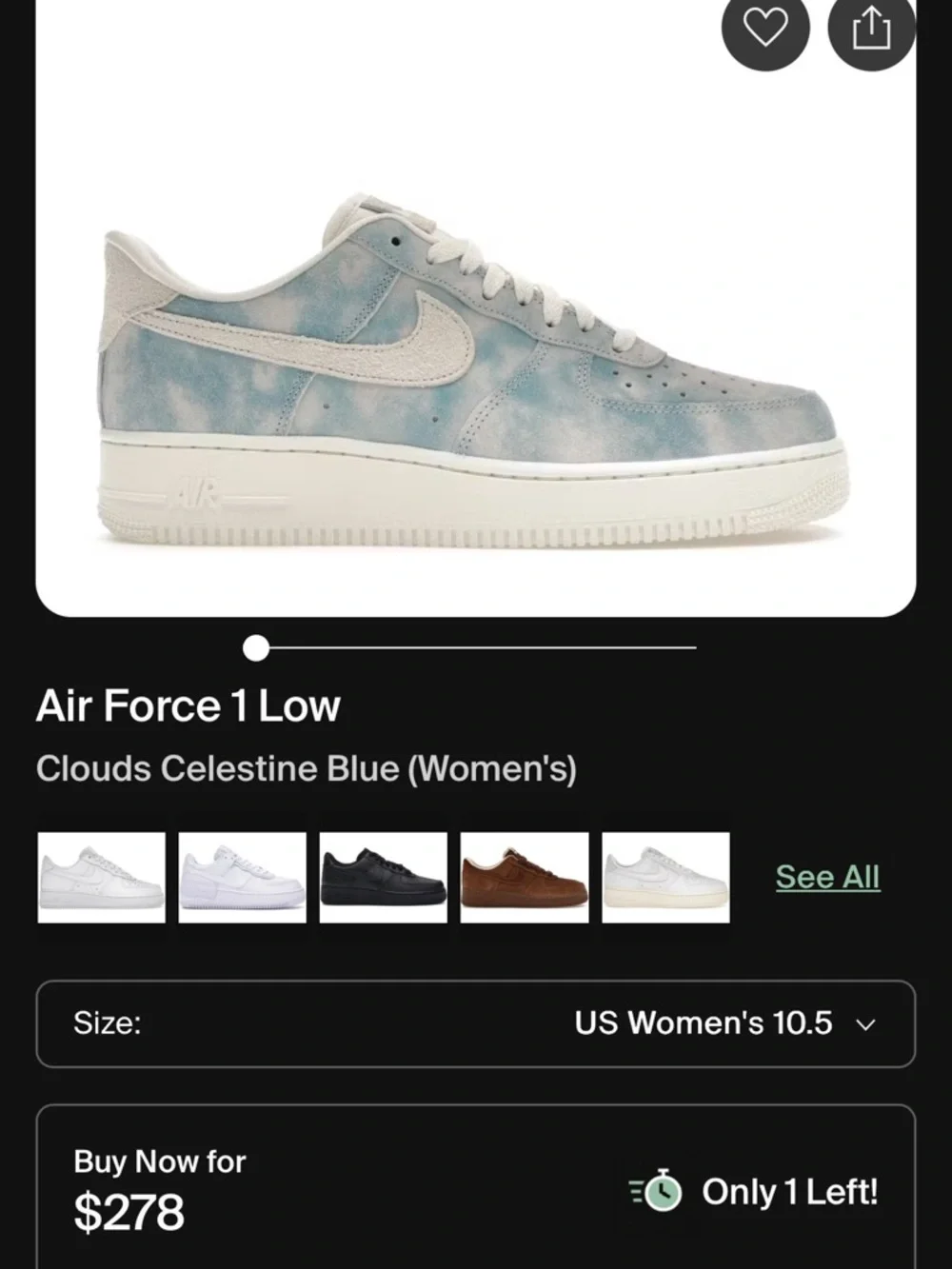Nike Air Force 1 Low - Clouds Celestine Blue - Picture 5 of 5